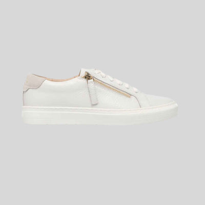 billle white frankie4 sneakers with side zip 