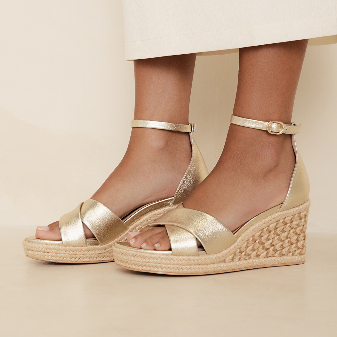 FRANKIE4 Baker Gold Tumbled Wedges – Shannons Shoes