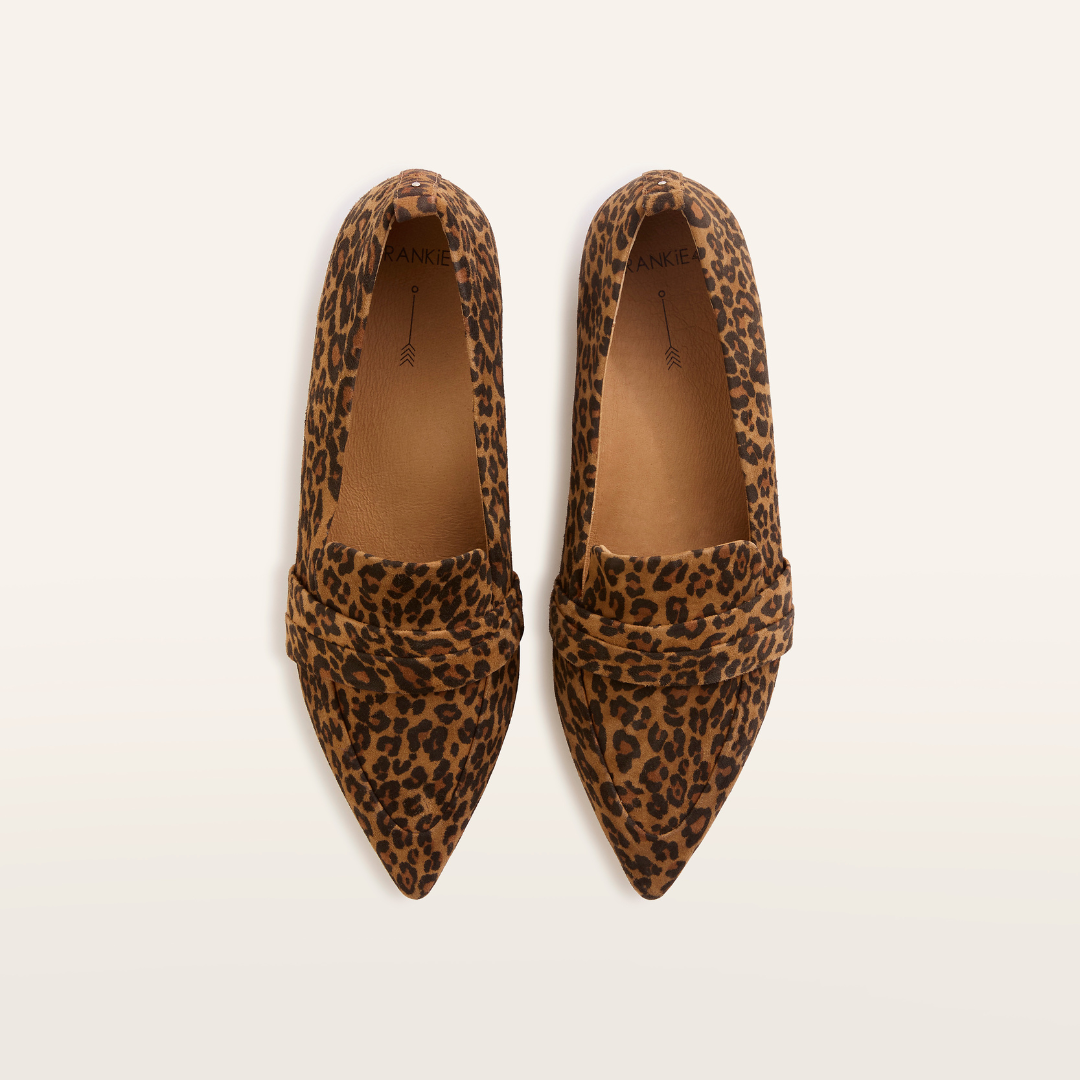 leaopard print flats with arch support