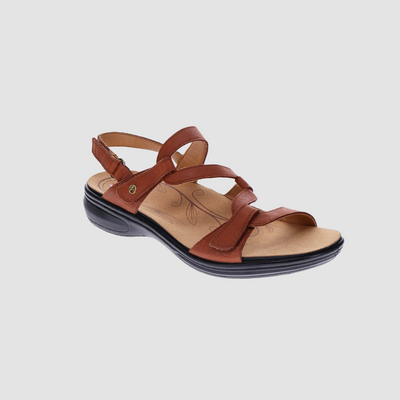 Cognac Miami revere shoes Tan adjustable sandal with Arch Support