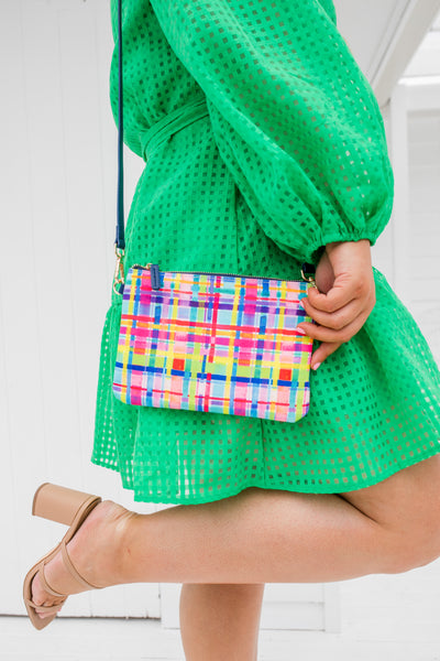 Vibrant colourful handbags 