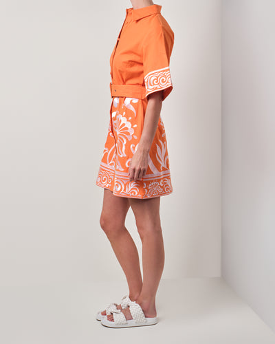 Walnut Portofino Dress - Tangerine