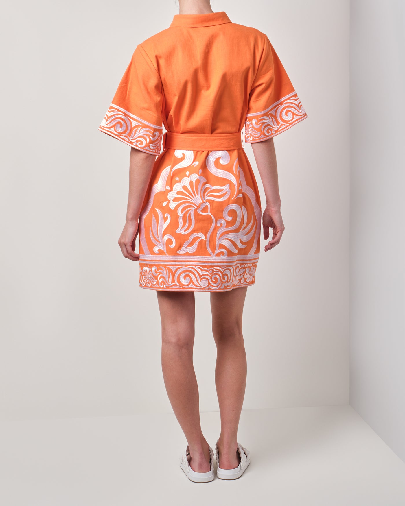 Walnut Portofino Dress - Tangerine