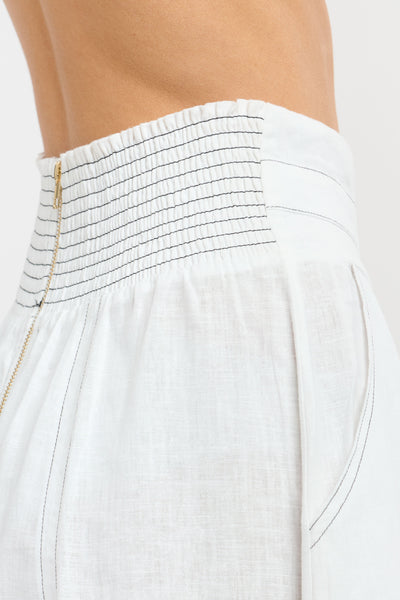 365 Days Dakota Linen Skirt - White