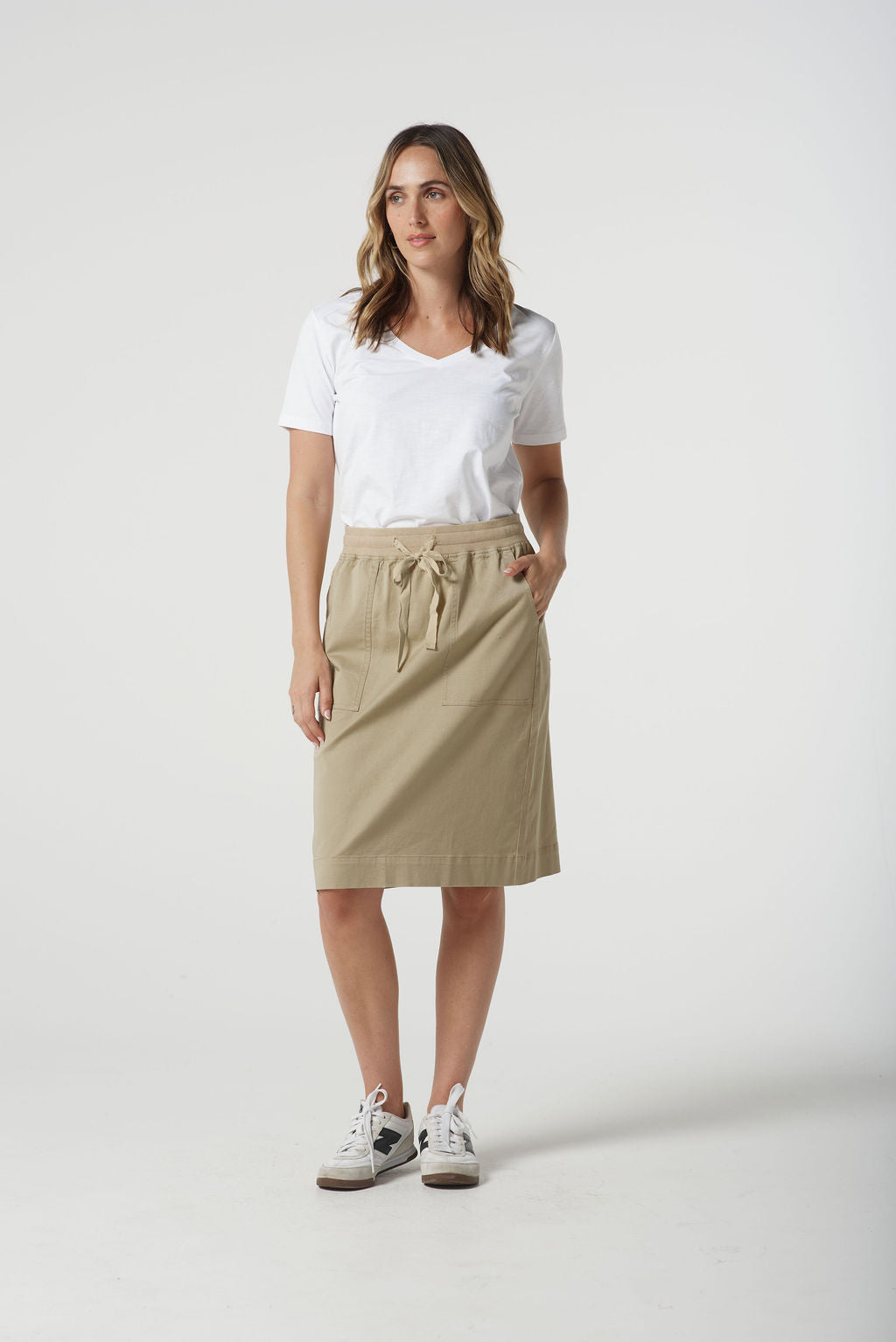 Goondiwindi Cotton V Neck Tee - White