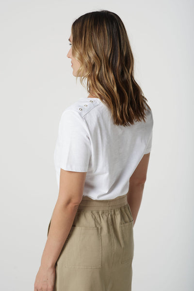 Goondiwindi Cotton V Neck Tee - White