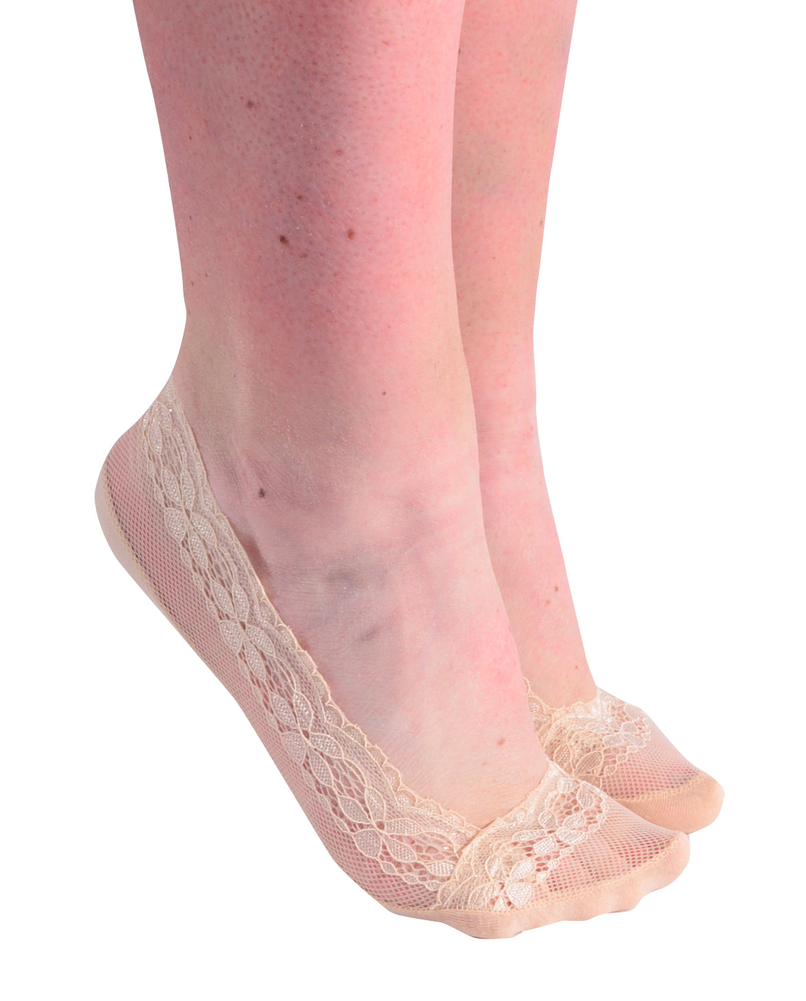 womens nude lace low socks