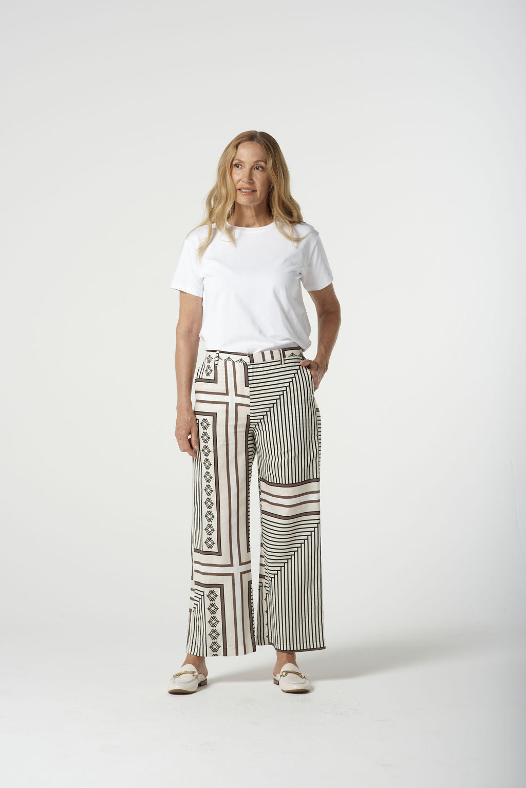 Goondiwindi Cotton Tailored Printed Pant - Large Square