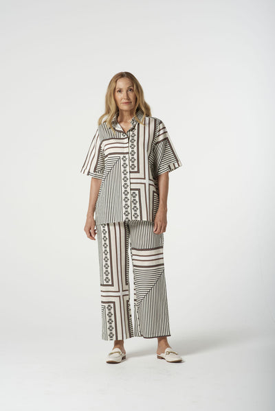 Goondiwindi Cotton Tailored Printed Pant - Large Square