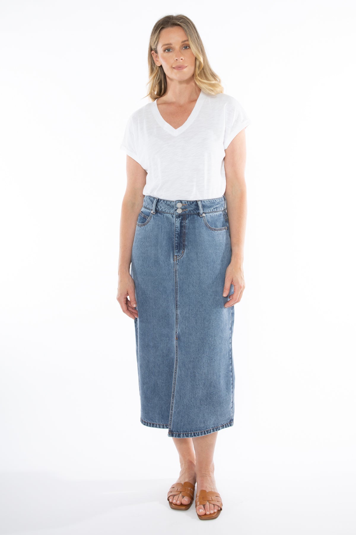 light weight denim soft skirt