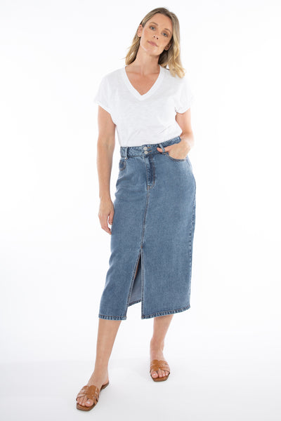 Jump Soft Denim Skirt - Denim