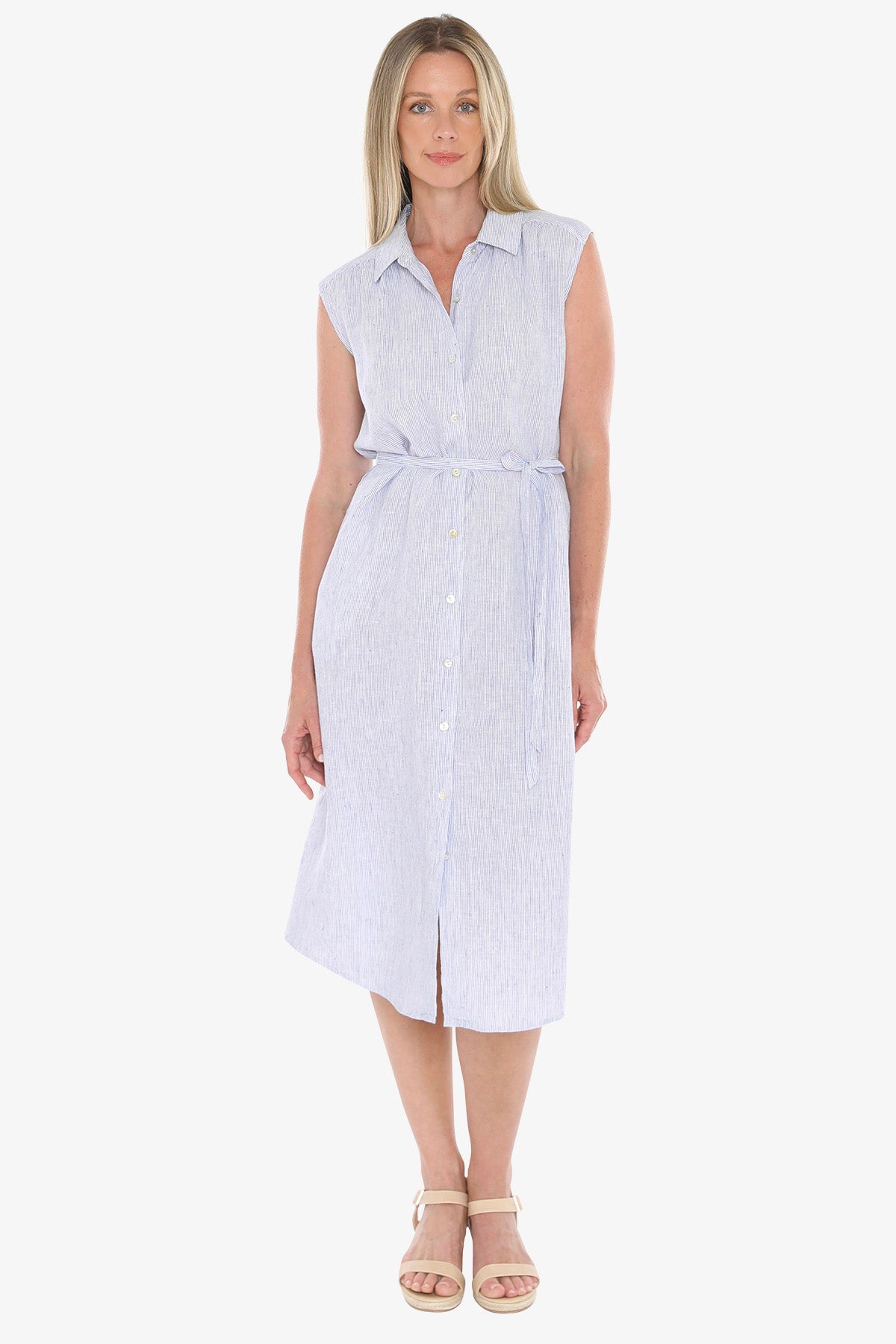 Jump Core Stripe Dress 596J5117A - Blue/White