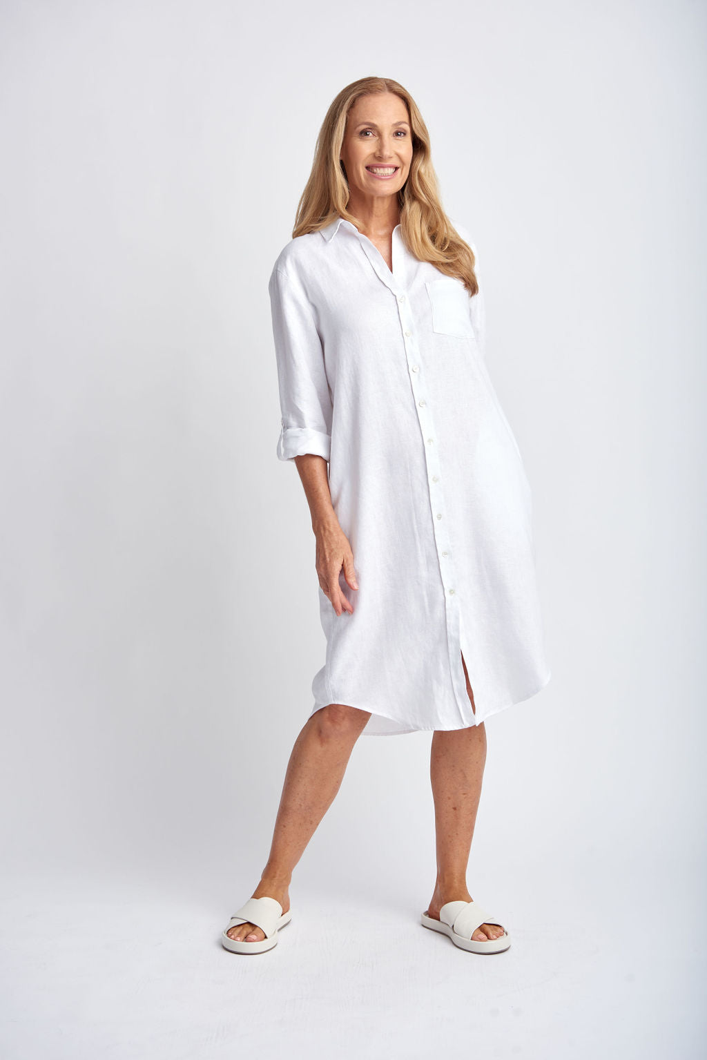 Goondiwindi Cotton Shirt Maker Dress - White