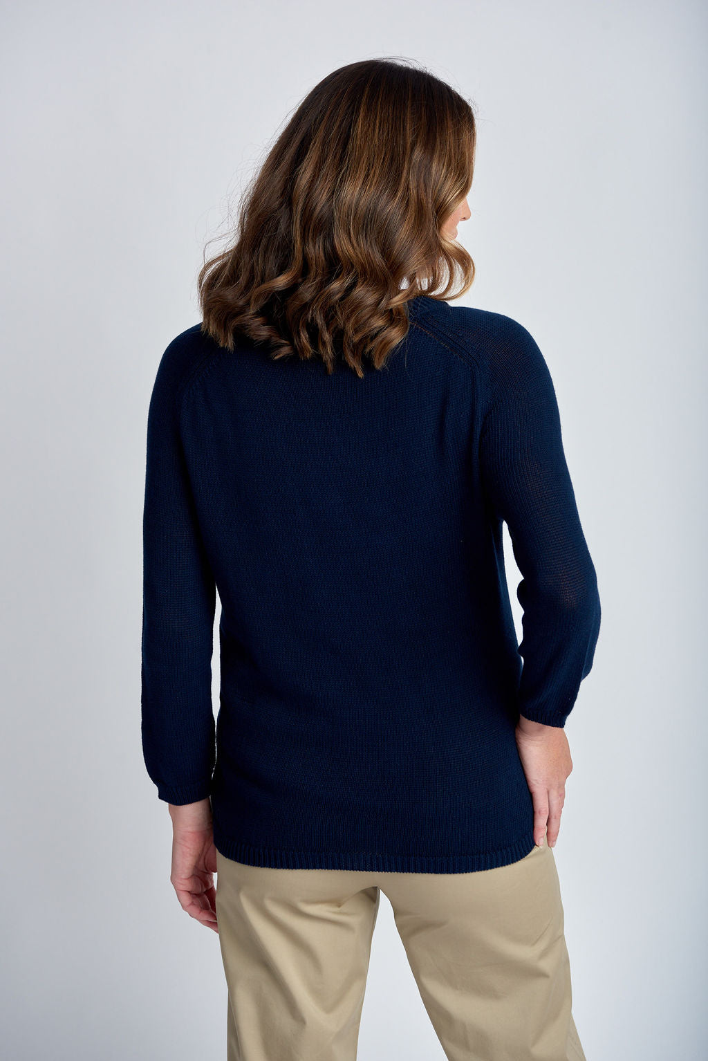 Goondiwindi Cotton Raglan Jumper - Navy