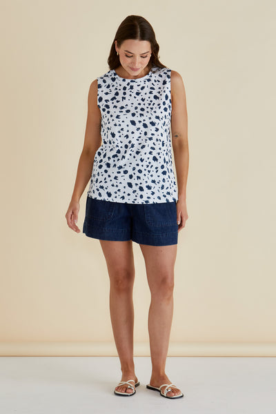 Betty Basics BB1096 Jordyn Tank - Spot Print