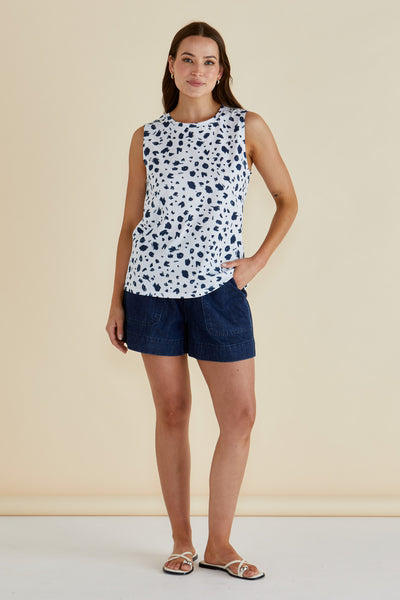 Betty Basics BB1096 Jordyn Tank - Spot Print