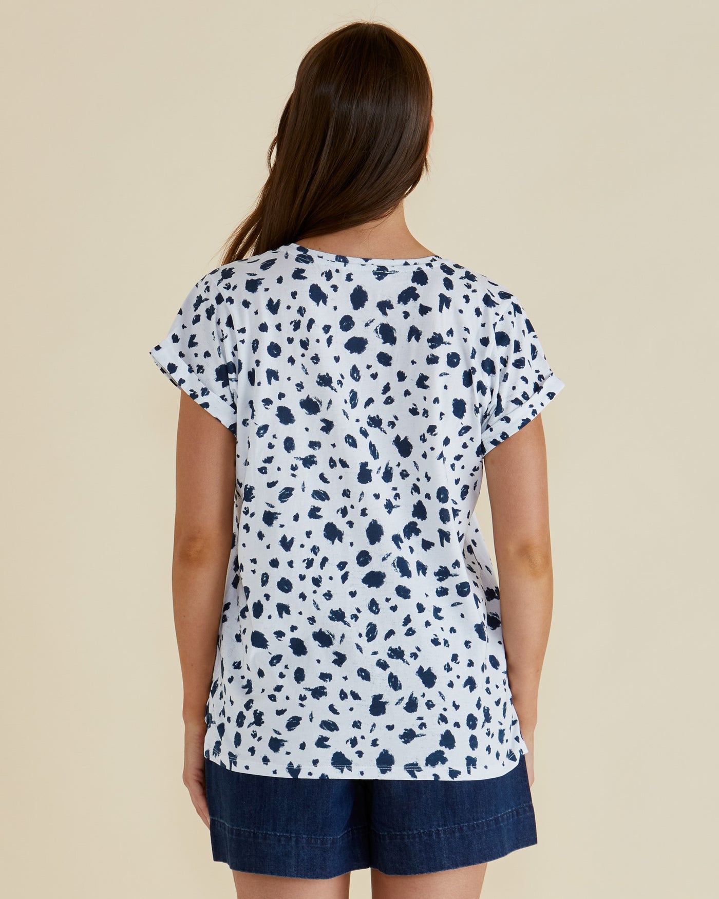 Betty Basics BB2068 Ayla V-Neck Tank - Spot Print