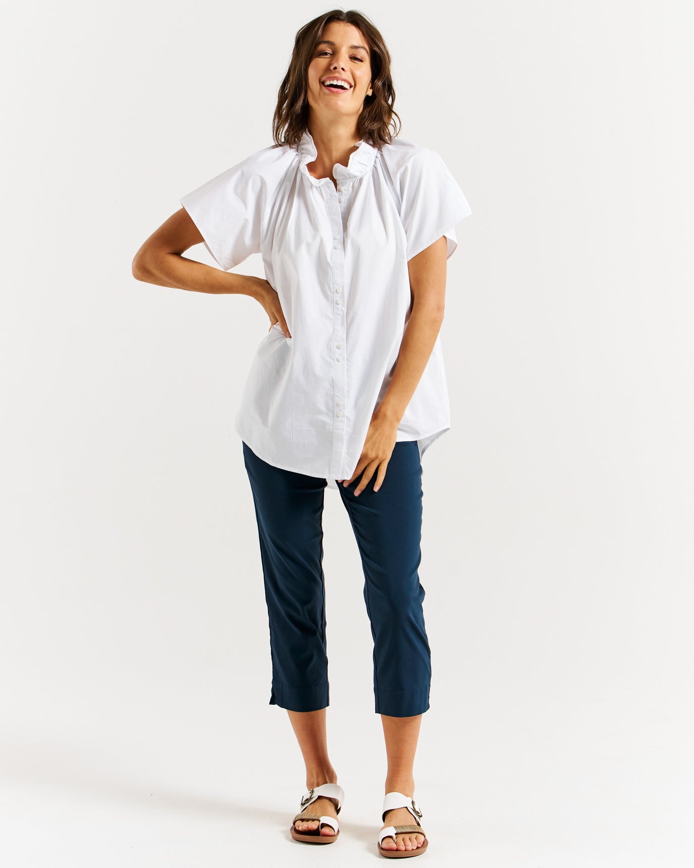 Betty Basics Caspian Blouse - White