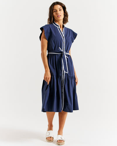 Betty Basics Mari Dress - Navy/White Contrast