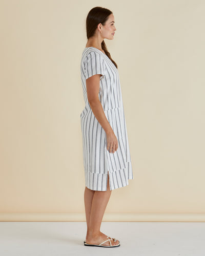 Betty Basics Elwood Dress - Black/White Stripe