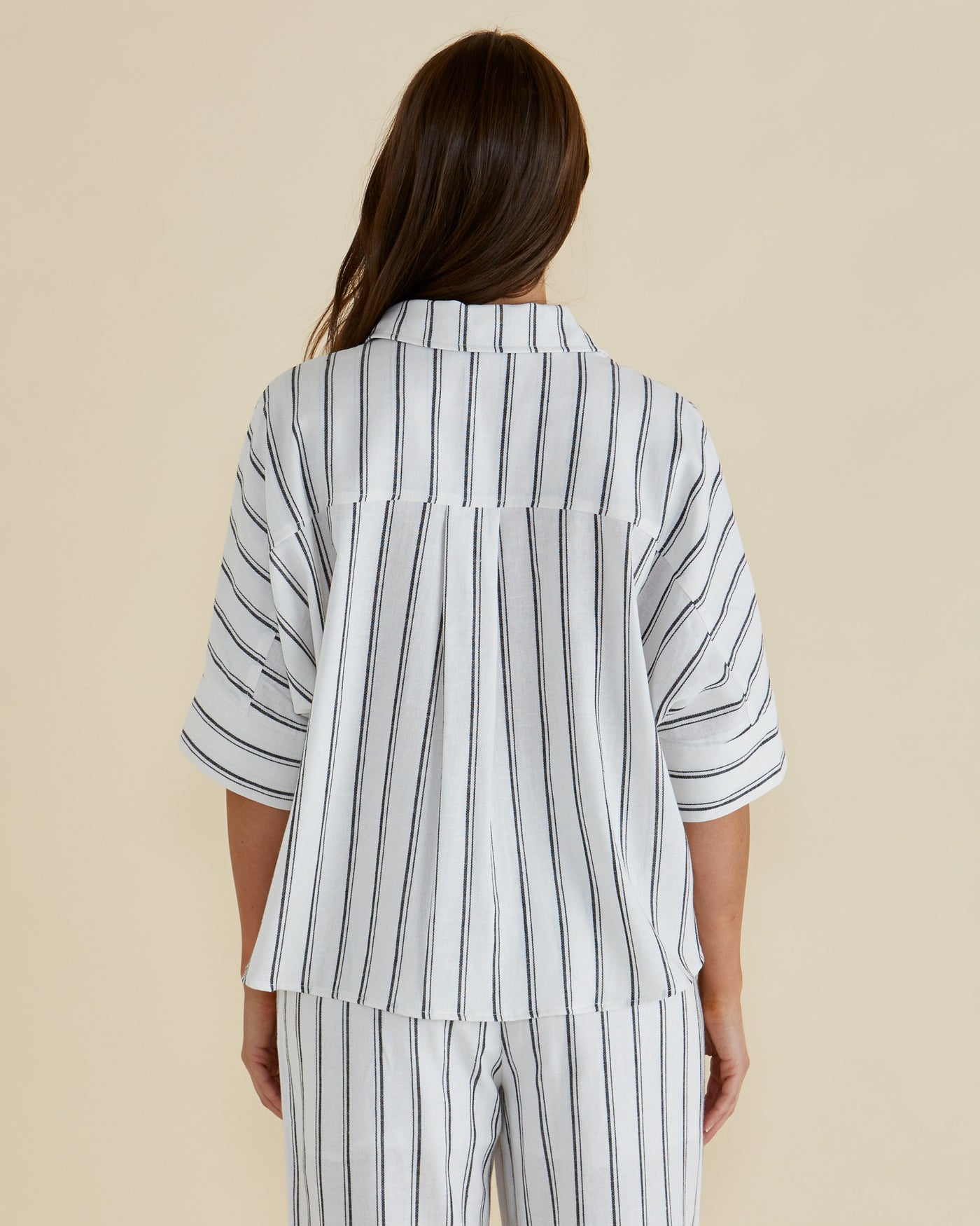 Betty Basics Lynwood Shirt - Black/White Stripe