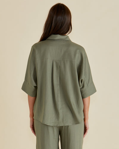 Betty Basics Lynwood Shirt - Olive Green
