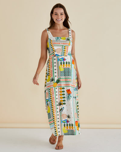 Betty Basics Tegan Midi Dress - Paradise Print Pink