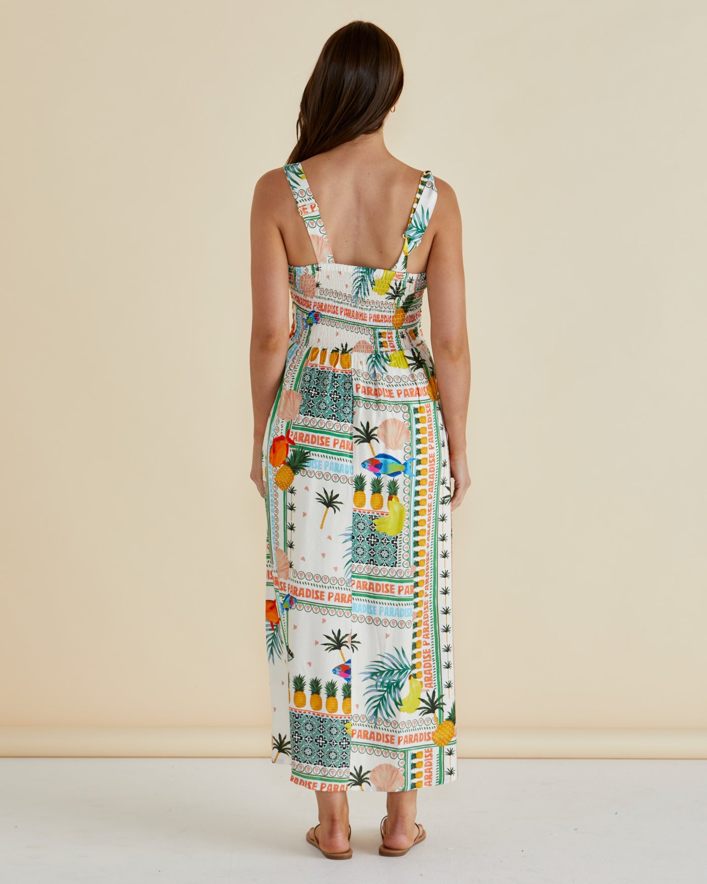 Betty Basics Tegan Midi Dress - Paradise Print Pink