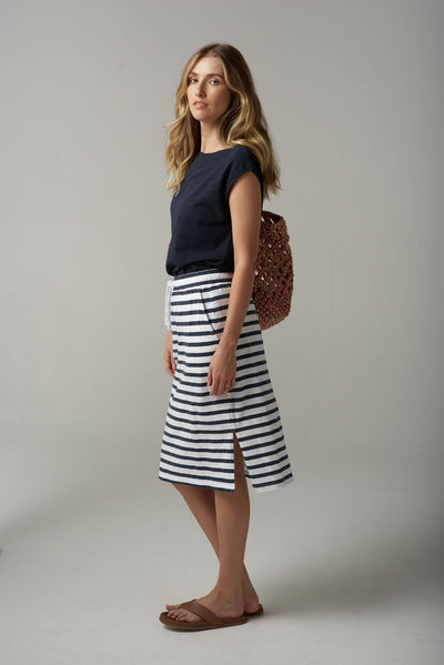 Cloth+Paper+Scissors Muscle Tee - Parisian Navy