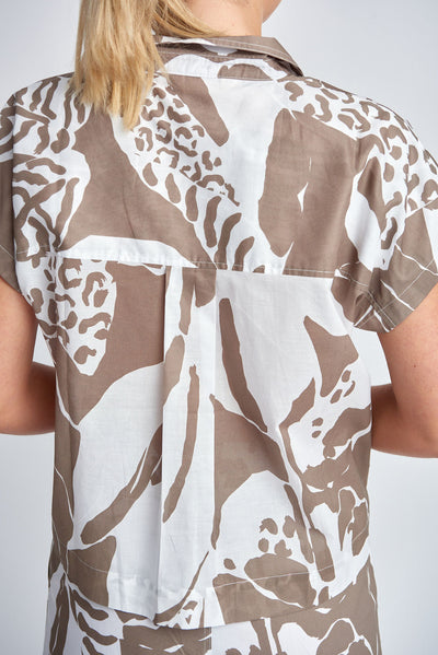 Cloth+Paper+Scissors Sleeveless Shirt - Twig Jungle Print