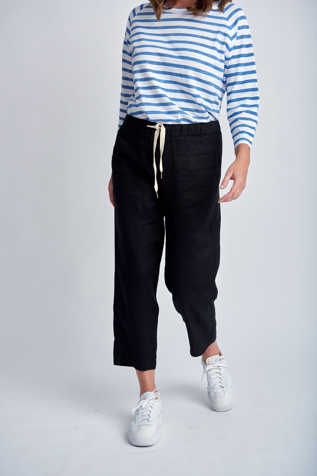 Cloth+Paper+Scissors Casual Linen Pant - Black