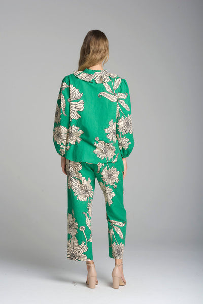 Cloth+Paper+Scissors Straight Cropped Pant - Zinna Print