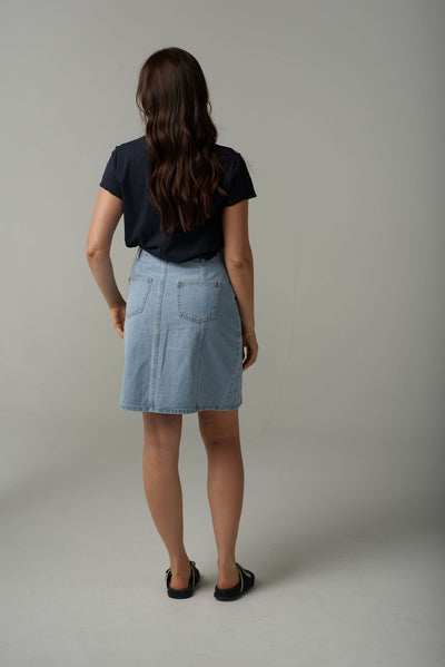 Cloth+Paper+Scissors Denim Skirt - Light Blue