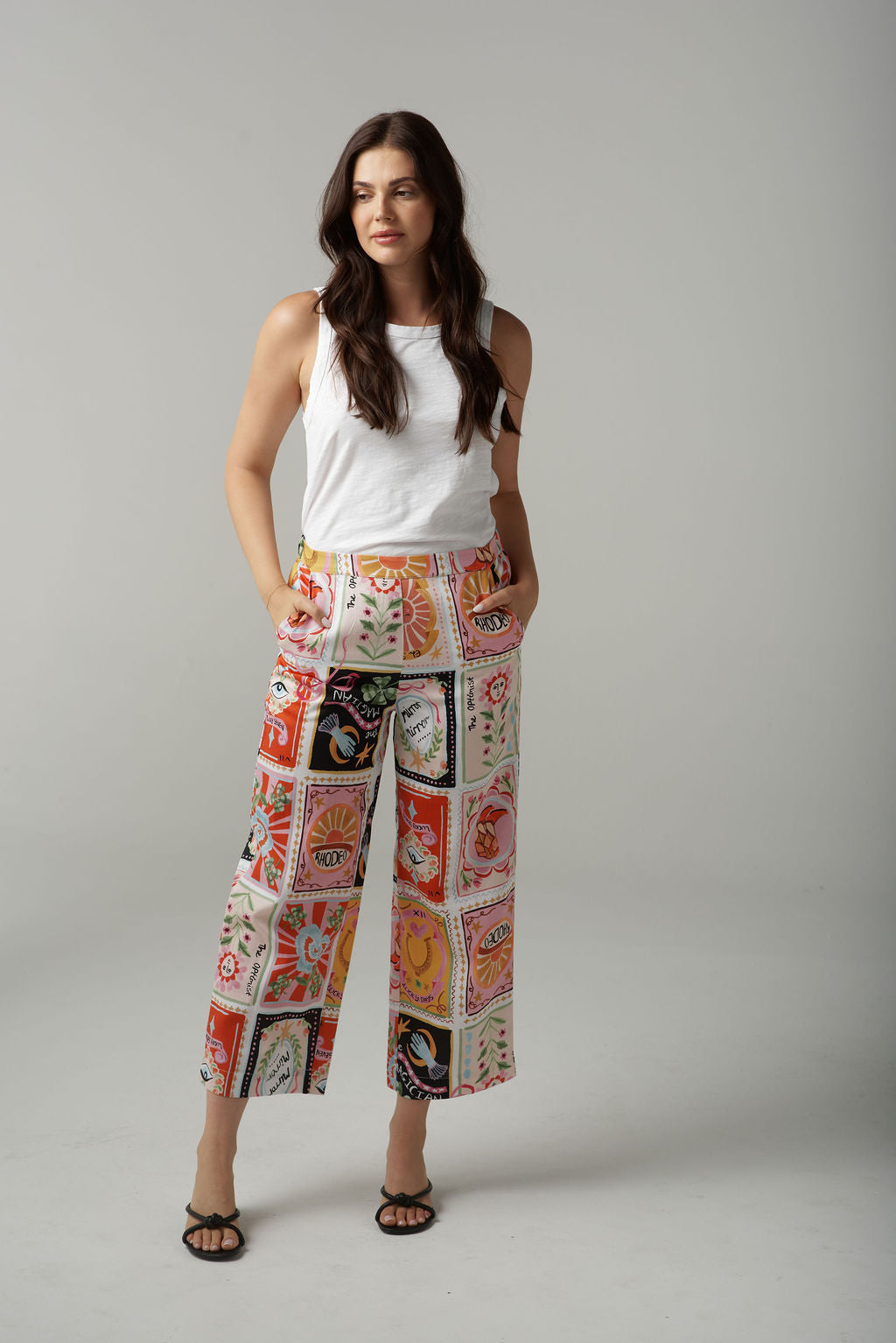 Cloth+Paper+Scissors Cropped Pant - Rodeo Print
