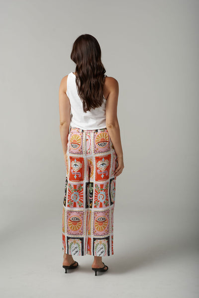 Cloth+Paper+Scissors Cropped Pant - Rodeo Print