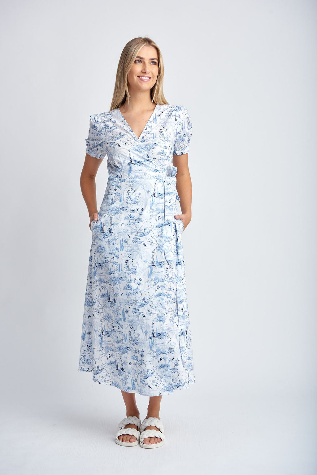 Cloth+Paper+Scissors Wrap Dress - Deep Blue