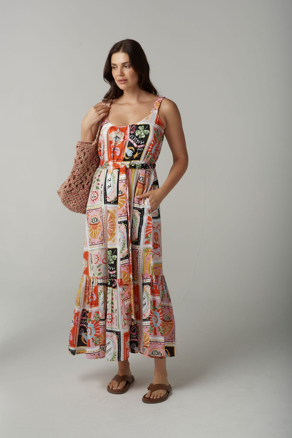 Cloth+Paper+Scissors Rodeo Print Sundress - Rodeo Print