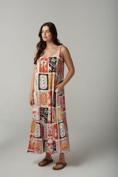 Cloth+Paper+Scissors Rodeo Print Sundress - Rodeo Print
