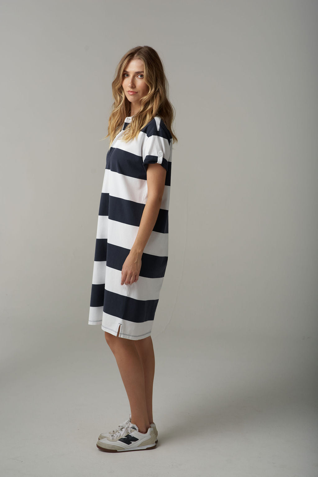 Cloth+Paper+Scissors Stripe Rugby Dress - White Parisian