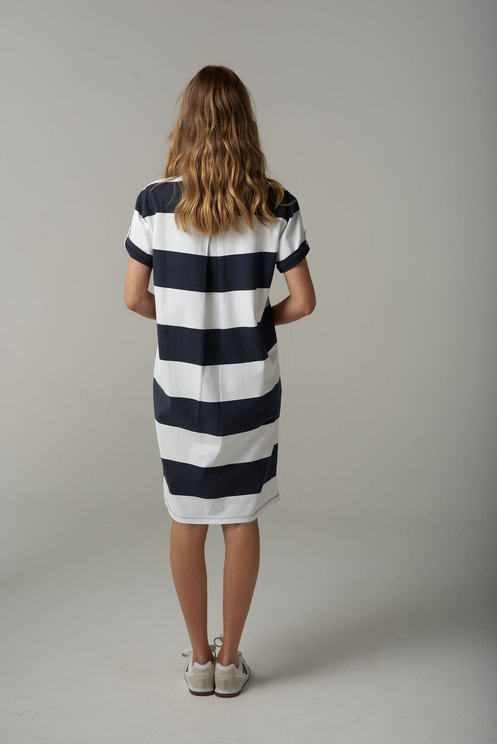 Cloth+Paper+Scissors Stripe Rugby Dress - White Parisian