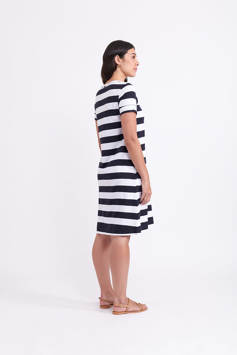 Foil Captains Choice Dress - Navy Stripe