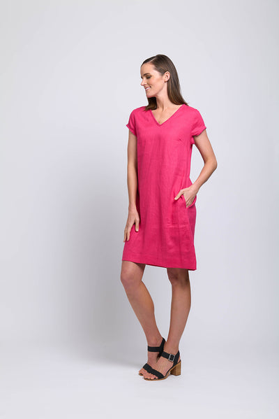 Foil Fringe Festival Dress - Pink Flash