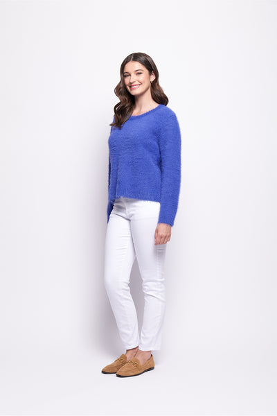 Foil Top Bird Jumper - Sapphire