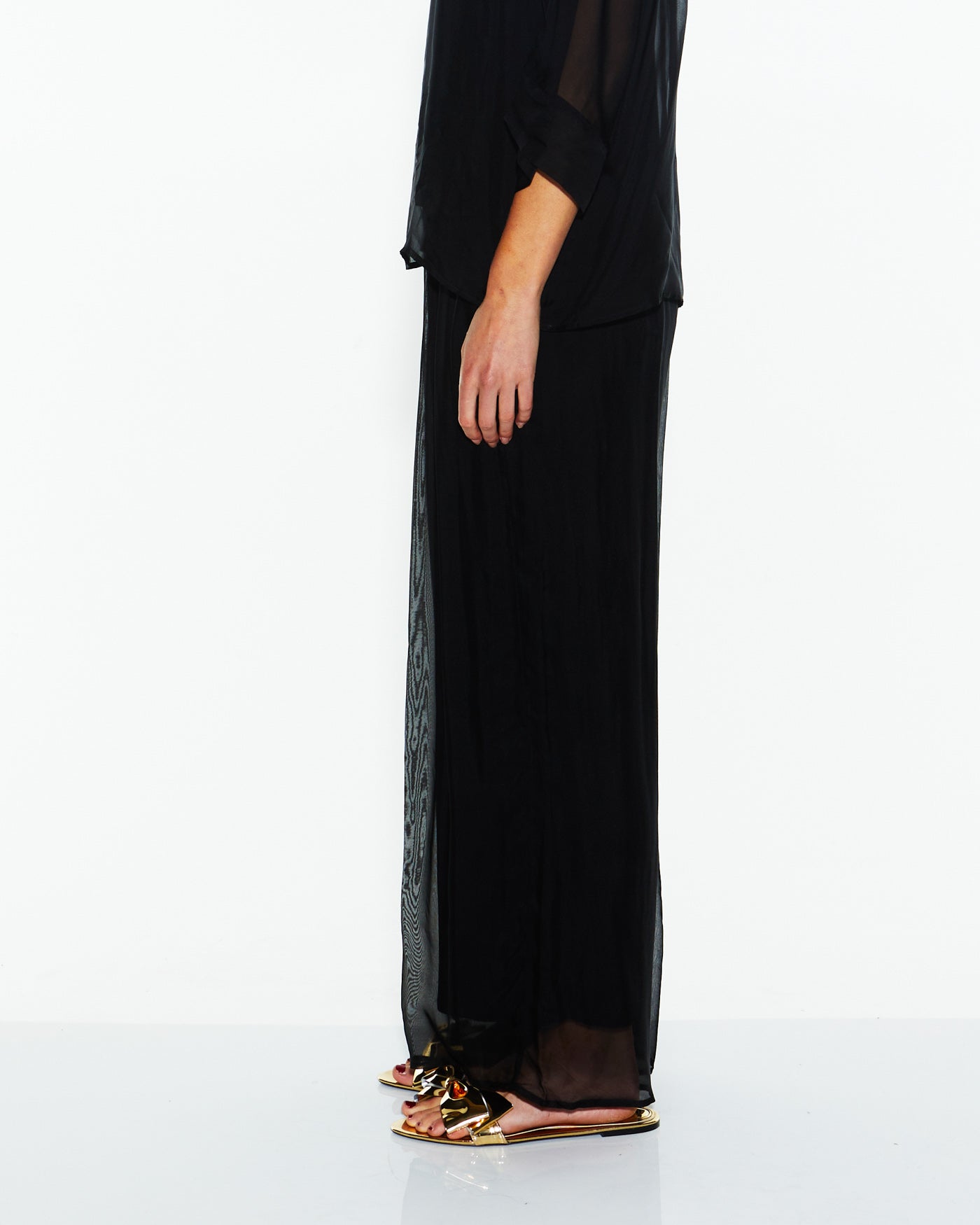 Fate + Becker Sunlight and Shadow Silk Pant - Black