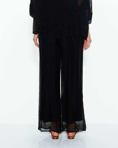 Fate + Becker Sunlight and Shadow Silk Pant - Black