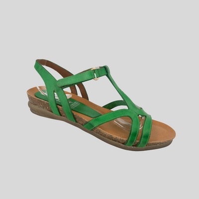 womens green strappy sandals - Perfect to wear with a Navy Dress