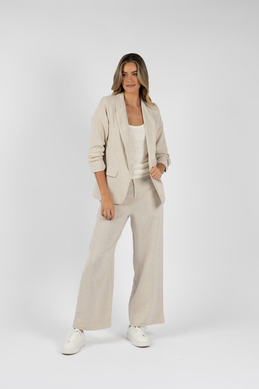 Humidity Fleetwood Linen Pant - Natural