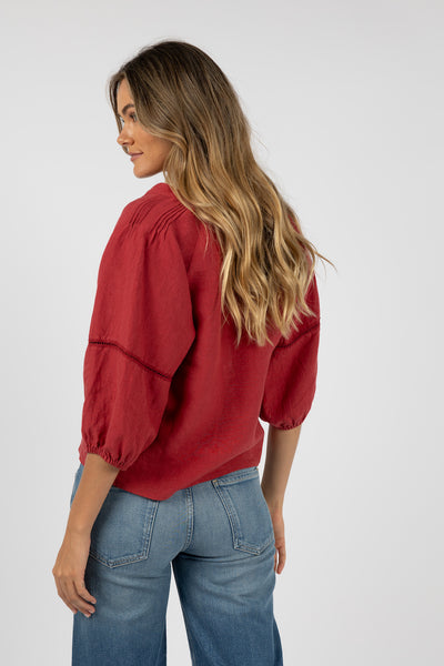 Humidity Ambrosia Blouse - Brick