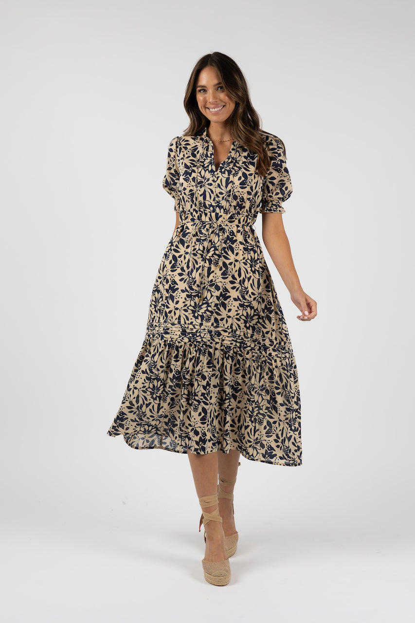 Humidity Eden Maxi Dress - Navy Print