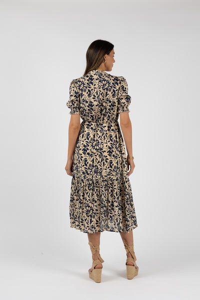 Humidity Eden Maxi Dress - Navy Print